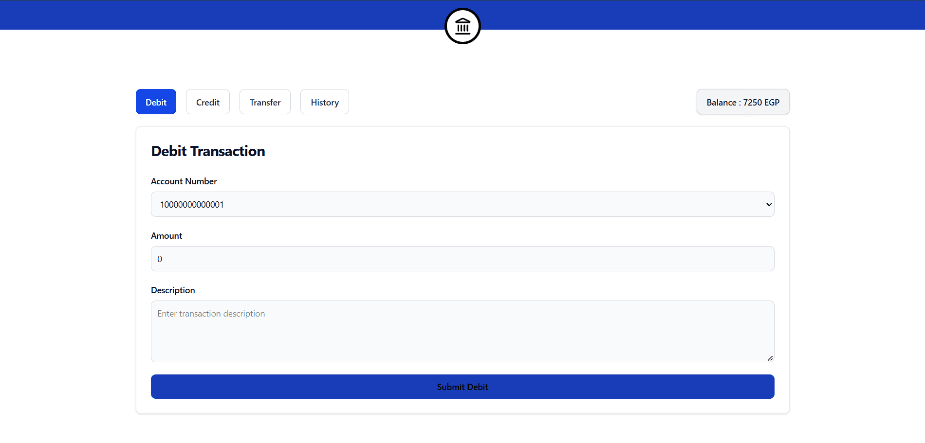 CyberVault User Transactions Screenshot