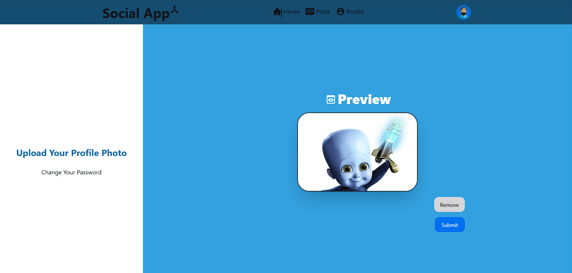 User Settings Screenshot
