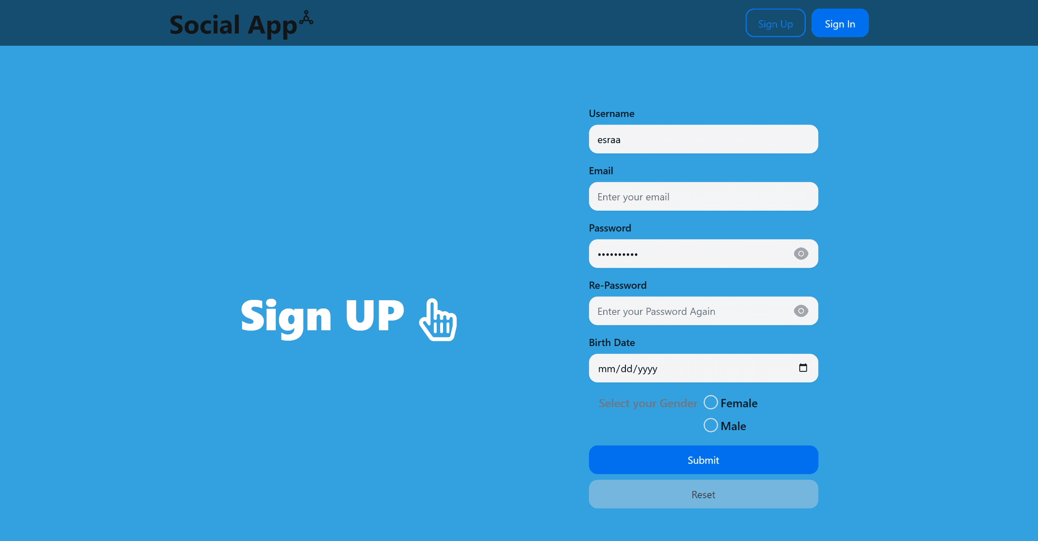Register Page Screenshot