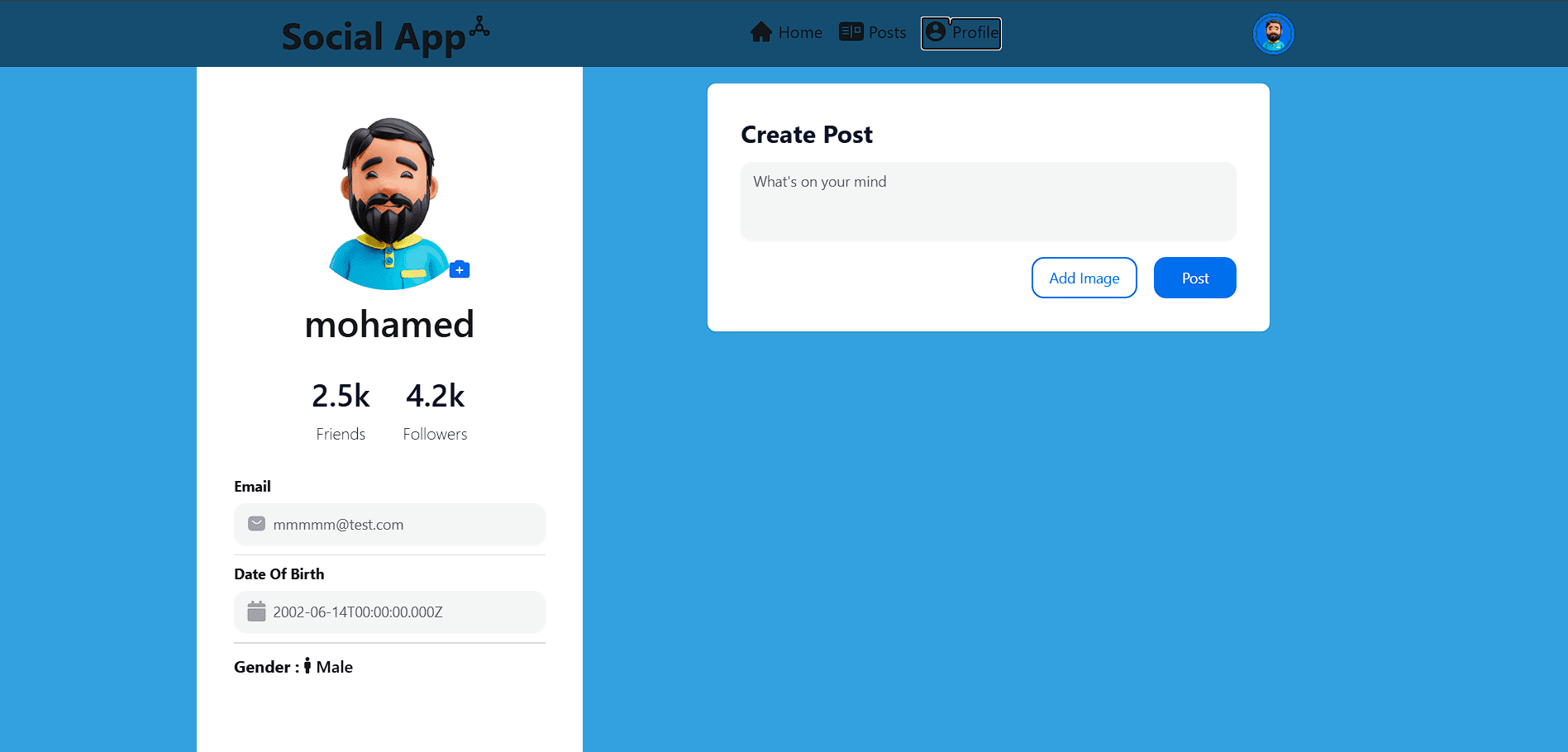 User Profile Screenshot